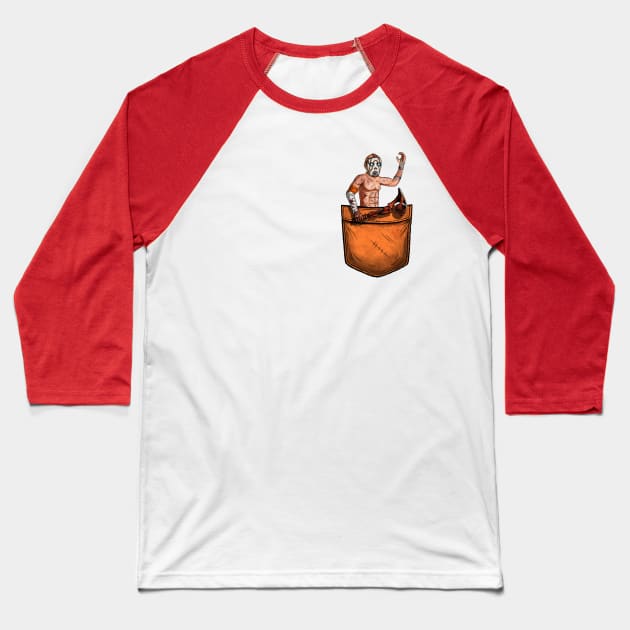 Pocket Psycho - Borderlands Baseball T-Shirt by Doomgriever